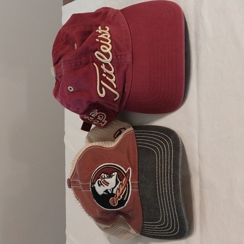TITLEIST FSU Florida State Golf Hat Cap & FSU Trucker Hat Top Of The World
